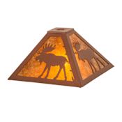 Meyda Tiffany Moose 6.5" Tall Lamp Shade Rust