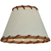 Meyda Tiffany 6.25" W X 4.25" H Parchment & Rawhide Replacement Shade Brown