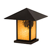 Meyda Tiffany Seneca 18" Tall Pier Mount Post Light Craftsman Brown