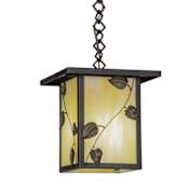 Meyda Tiffany Hyde Park 13" Wide Pendant Craftsman Brown