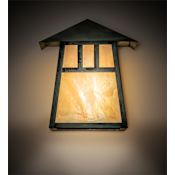 Meyda Tiffany Stillwater Double Bar Mission 11" Tall Hand Crafted Wall Sconce Verdigris