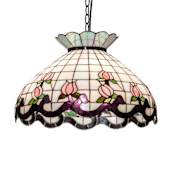 Meyda Tiffany Roseborder 3 Light 20" Wide Pendant Mahogany Bronze