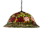 Meyda Tiffany Tiffany Rosebush 3 Light 24" Wide Pendant Mahogany Bronze