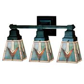 Meyda Tiffany 20" W Valencia Mission 3 Light Vanity Light Amber Beige