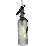 Meyda Tiffany 5" W Tuscan Vineyard Grapes Wine Bottle Mini Pendant Clear