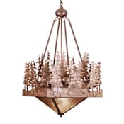 Meyda Tiffany Pine Lake 5 Light 42" Wide Pendant Antique Copper