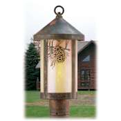 Meyda Tiffany Fulton 17" Tall Post Light Vintage Copper