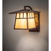 Meyda Tiffany Stillwater Double Bar Mission 14" Tall Wall Sconce with Shade Vintage Copper