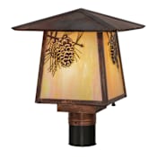 Meyda Tiffany Stillwater 13" Tall Post Light Vintage Copper