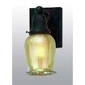 Meyda Tiffany Oyster Bay Single Light 8" Wide Bathroom Sconce with Clear Glass Shade - ADA Compliant N/A