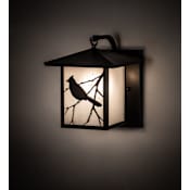 Meyda Tiffany Seneca Song Bird 13" Tall Wall Sconce Craftsman Brown