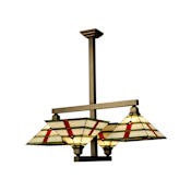 Meyda Tiffany Prairie Arrowhead 4 Light 38" Wide Chandelier with Tiffany Glass Shade Bronze