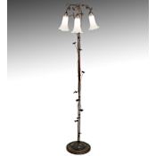 Meyda Tiffany 3 Light 58" Tall Tree Floor Lamp Mahogany Bronze