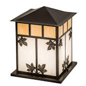 Meyda Tiffany Seneca 2 Light 15" Tall Pier Mount Post Light Craftsman Brown