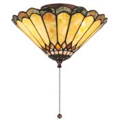 Meyda Tiffany Carousel 3 Light 12" Wide Semi-Flush Ceiling Fixture Mahogany Bronze