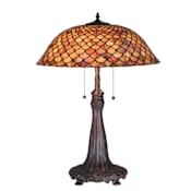 Meyda Tiffany 2 Light 28" Tall Tiffany Table Lamp Antique