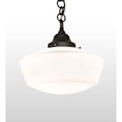 Meyda Tiffany Revival Schoolhouse 12" Wide Pendant Craftsman Brown