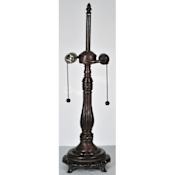 Meyda Tiffany Footed 16" Tall Lamp Base Mahogany Bronze