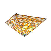 Meyda Tiffany Valencia Mission 4 Light 41" Wide Flush Mount Ceiling Fixture Mahogany Bronze