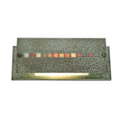 Meyda Tiffany 16" W Moss Creek Stepping Stone Bath Bar Tarnished Copper / Glass Tile