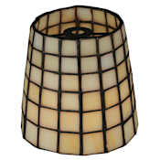 Meyda Tiffany 4" W X 4" H Geometric Replacement Shade Beige