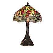 Meyda Tiffany Stained Glass / Tiffany Accent Table Lamp from the Hanginghead Dragonfly Collection Tiffany Glass