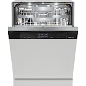 Miele G7000 Series 24 Inch Wide Semi-Integrated Panel Ready 16 Place Setting Energy Star Rated Built-In Front Control Smart Dishwasher with Cutlery Tray Custom Panel