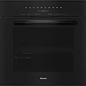 Miele VitroLine 32 Inch Wide 4.59 Cu. Ft. Electric Single Oven with Rapid PreHeat and TwinPower Convection Fans Obsidian Black