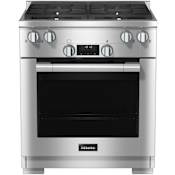 Miele 30 Inch Wide 4.59 Cu. Ft. Slide In Fingerprint Resistant Gas Range with DirectSelect Clean Touch Steel