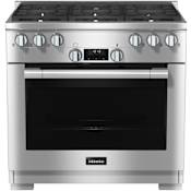 Miele 36 Inch Wide 5.76 Cu. Ft. Slide In Fingerprint Resistant Gas Range with TwinPower Clean Touch Steel