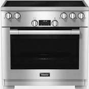 Miele 36 Inch Wide 5.3 Cu. Ft. Slide In Fingerprint Resistant Induction Range with Rapid Preheat and Cool-Touch Fronts Stainless Steel