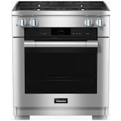 Miele 30 Inch Wide 4.59 Cu. Ft. Free Standing Liquid Propane Dual Fuel Range with M Touch and Wireless Precision Probe Clean Touch Steel
