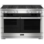 Miele 48 Inch Wide 3.21 Cu. Ft. Free Standing Liquid Propane Dual Fuel Range with M Touch and Wireless Precision Probe Clean Touch Steel