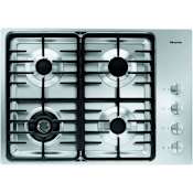 Miele 30 Inch Wide 4 Burner Liquid Propane Cooktop Stainless Steel