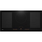 Miele 42 Inch Wide 5 Burner Induction Cooktop with Twin Booster and Top Mounted Controls Black