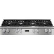 Miele 48 Inch Wide 8 Burner Liquid Propane Rangetop with Dishwasher Safe Grates Stainless Steel