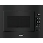 Miele 24 Inch Wide Compact 0.92 Cu. Ft. 900 Watt Built In Microwave with Sensor Controls Obsidian Black