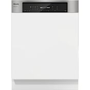 Miele 24 Inch Wide ProfiLine 5 Wash Cycle Built-In Panel Ready Front Control Dishwasher with AutoOpen Assisted Drying Clean Steel