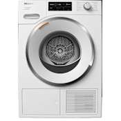 Miele T-1 24" Wide 4.02 Cu. Ft. Energy Star Certified Electric Heat Pump Dryer with SteamFinish White