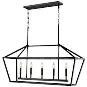 Millennium Lighting Ritner 5 Light 40" Wide Taper Candle Chandelier Matte Black
