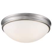Millennium Lighting Baumann 3 Light 14" Wide Flush Mount Bowl Ceiling Fixture Brushed Nickel