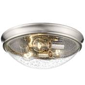 Millennium Lighting 3 Light 14" Wide Flush Mount Bowl Ceiling Fixture Brushed Nickel