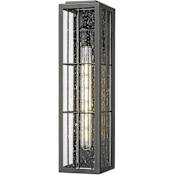 Millennium Lighting Jaxson 18" Tall Outdoor Wall Sconce with Seedy Glass Shade - ADA Compliant Powder Coated Black