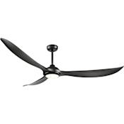Millennium Lighting Wynleaf 72" 3 Blade Indoor / Outdoor 3CCT Integrated LED Ceiling Fan with Wall Control Matte Black