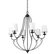 Millennium Lighting Eisley 6 Light 29" Wide Chandelier Matte Black