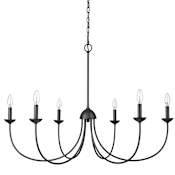 Millennium Lighting Huxley 6 Light 29" Wide Taper Candle Style Chandelier Matte Black