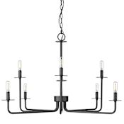 Millennium Lighting Marceline 8 Light 38" Wide Taper Candle Style Chandelier Matte Black