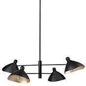 Millennium Lighting Warhol 4 Light 35" Wide Chandelier Matte Black