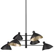 Millennium Lighting Warhol 6 Light 35" Wide Chandelier Matte Black