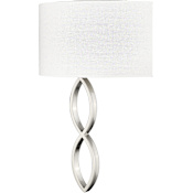Millennium Lighting Rylee 19" Tall Wall Sconce with Linen Shade - ADA Compliant Brushed Nickel